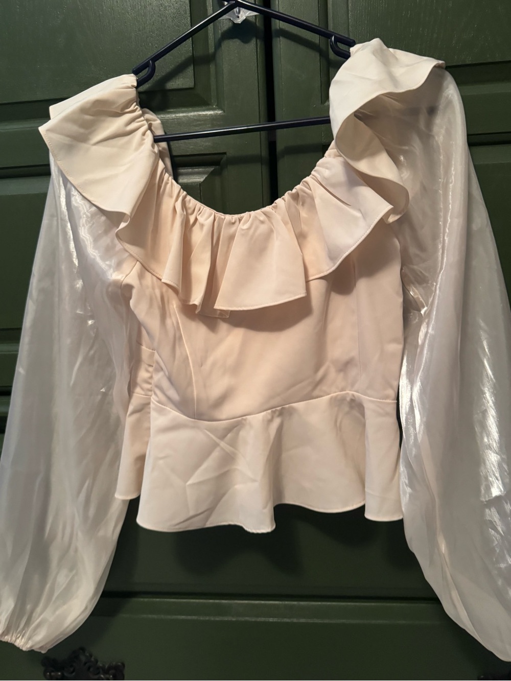 Ivory Ruffle Blouse - Picture 4 of 8